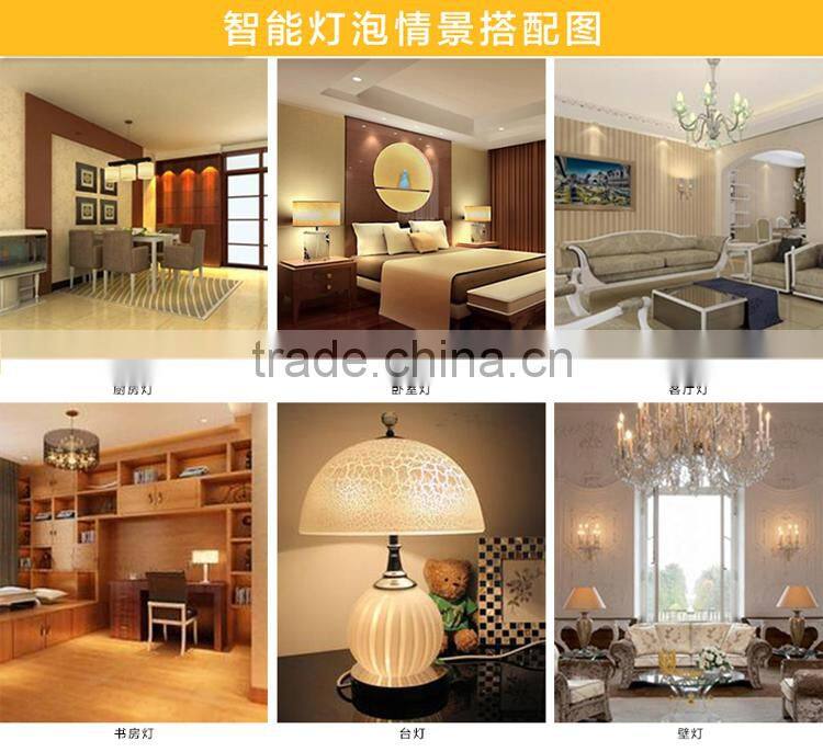 New 2.4G Wireless E27 6W/9W/12W led lighting Bulb Lamp light with Remote controller(6W)