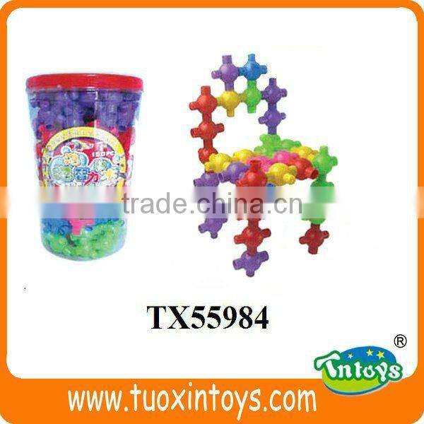 construction solid ABS plastic snowflake building blocks