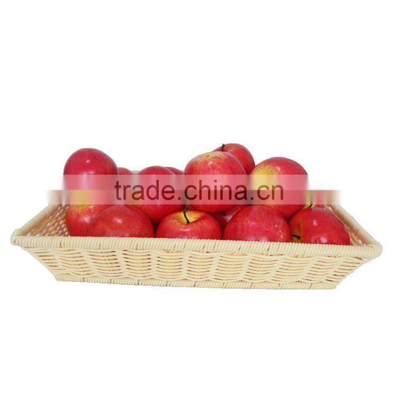 Plastic rattan woven vegetable storage equipment for food display