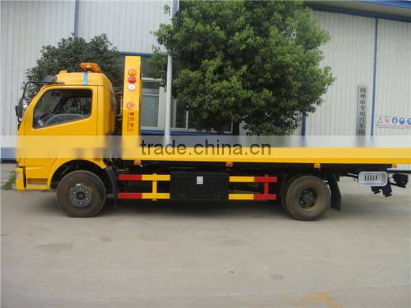 4x2 dongfeng small flatbed tow truck manufacturers