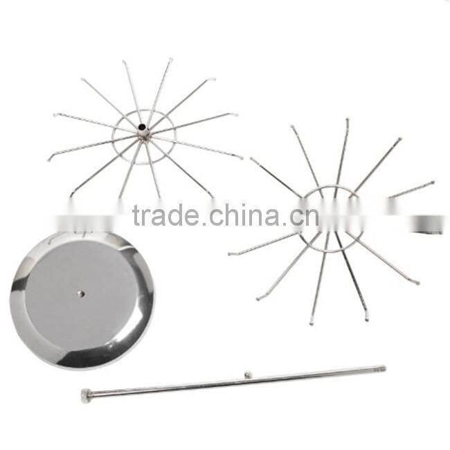 2-Tier Metal Rotating Jewelry Organizer Tower Necklace Tree Bracelet Display Stand