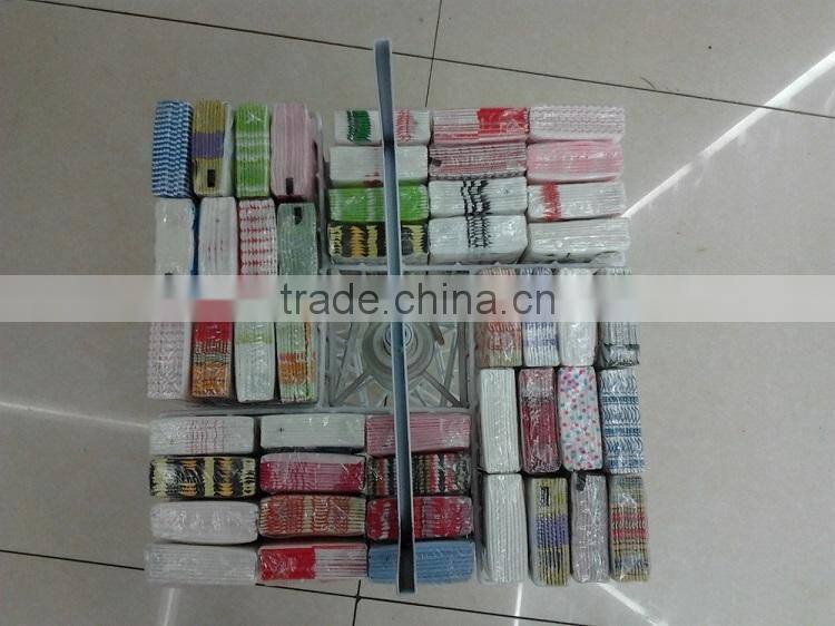 knock-down design 4way 3tiers paper display stand