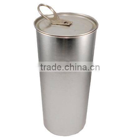 Fashionable Round Tall Ring-pull tin box
