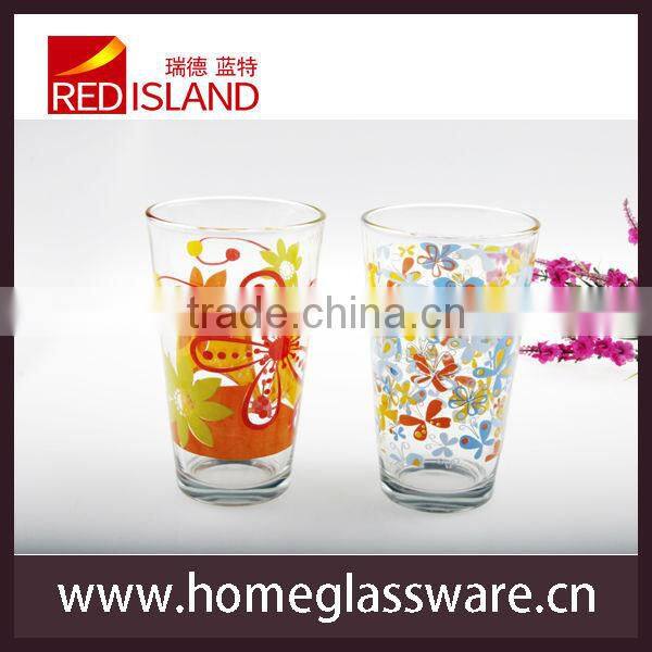 16oz DRINKING GLASSES SET printed tumbler cup