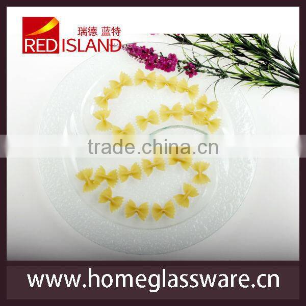 engraving divided glass candy plate fruit glass plate