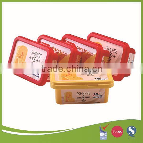 Food grade IML pp plastic cheese containers