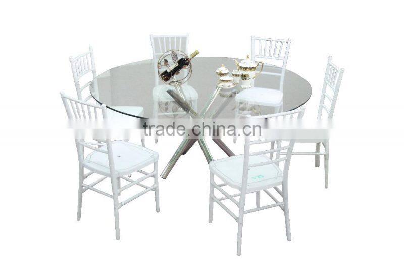 Modern tempered glass dining table set
