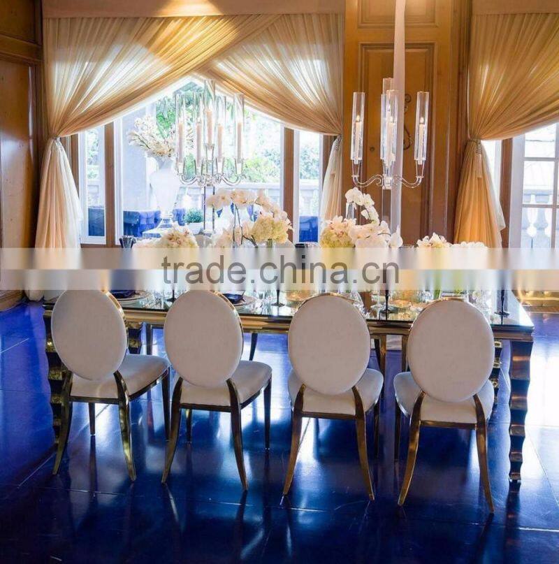 Foshan furniture market modern stainless steel chair for wedding