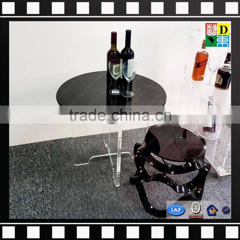 Clear acrylic sofa table PMMA living room table glass coffee table from china manufacturer