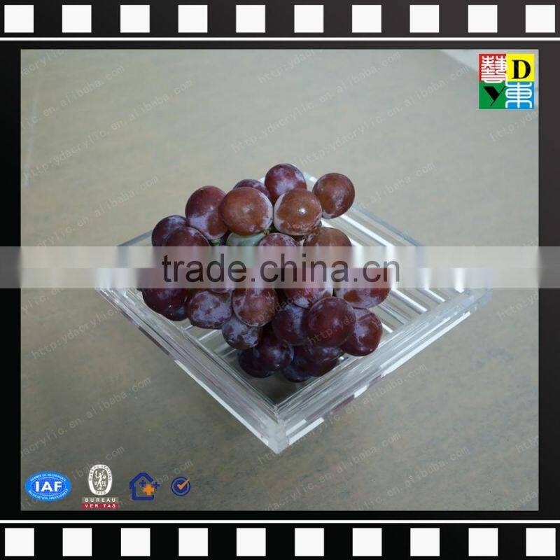 Clear acrylic fruit tray wholesale PMMA snake tray plastic food tray from china manufacturer