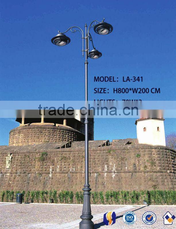 Spanish style antique cast iron street poles