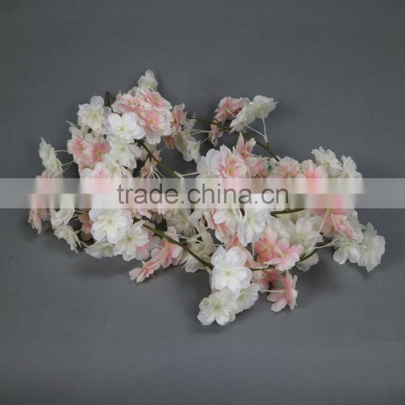 Artificial colourful cherry blossom garland for window display