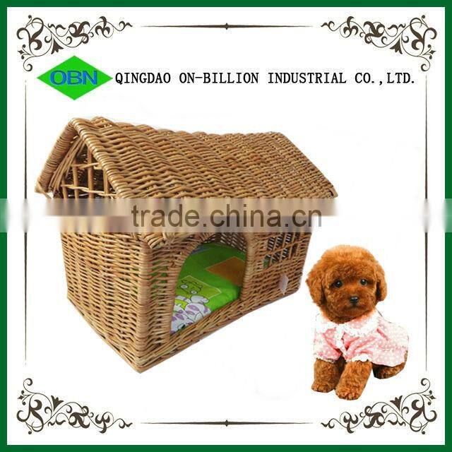 2014 Hot sale cheap cute wicker rattan pet house pet bed cat