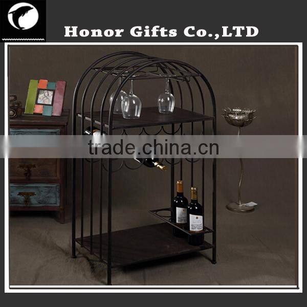 Retro Wine Bottle Holder Metal Wine Rack Decorative Vintage Wine Rack