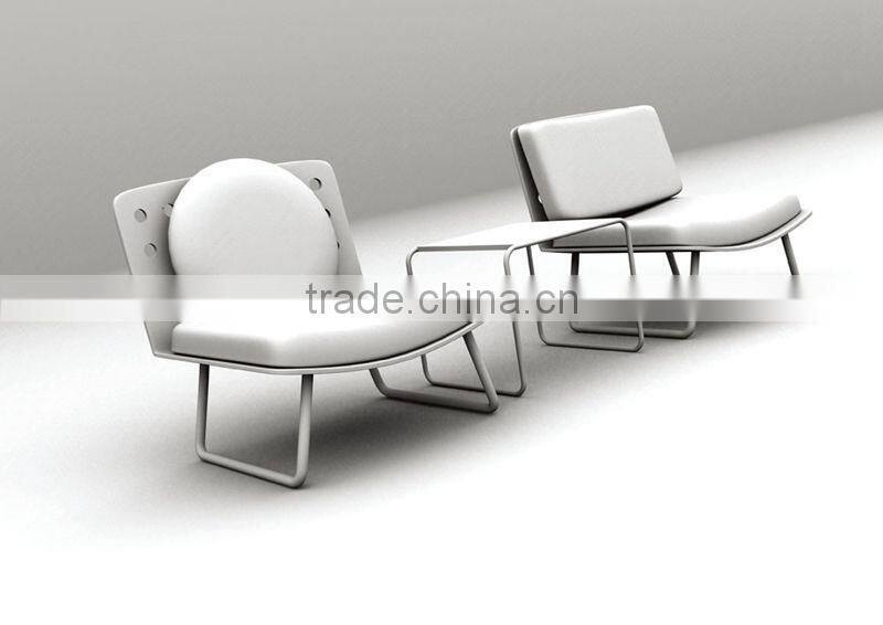 Elegant outdoor chair metal frame