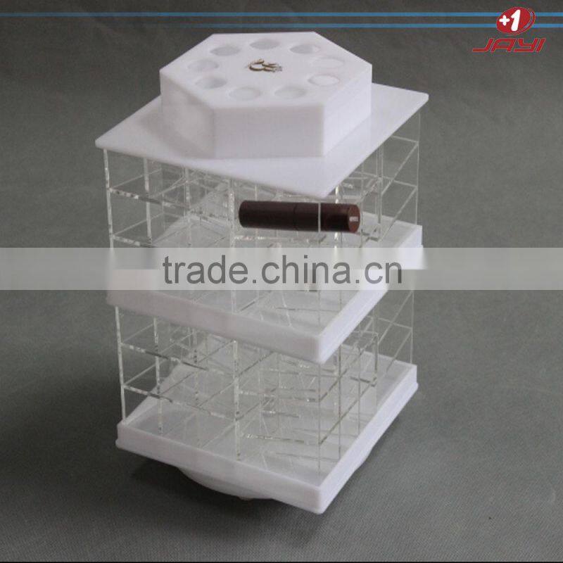 China manufacturer wholesale desktop rotating acrylic lipstick organiser, lipstick display stand