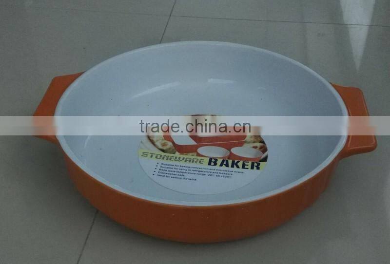 Ceramic platters dolomite bake ware for baking in the oven