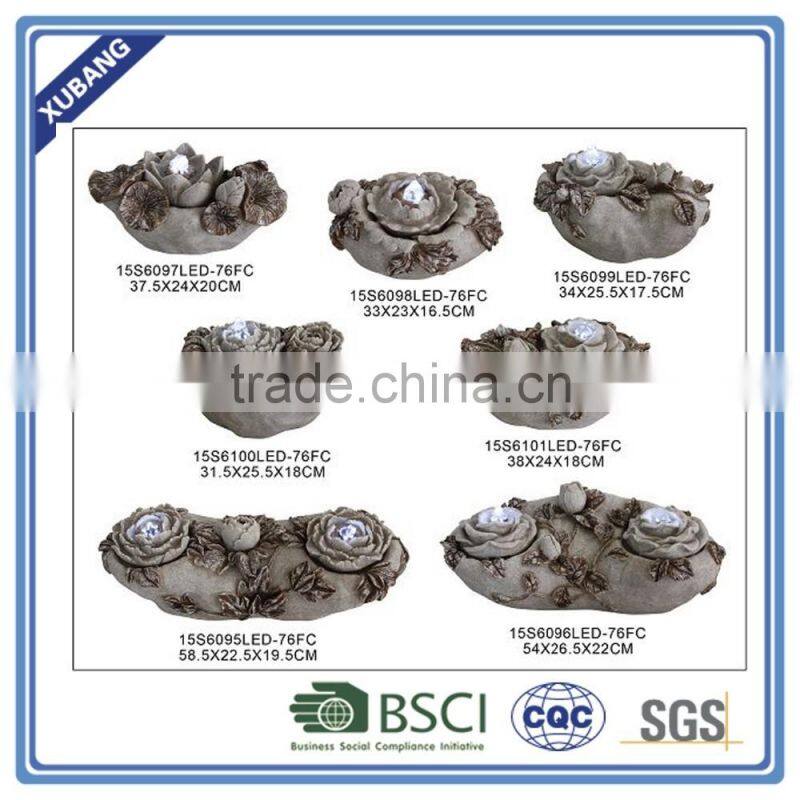 Garden sandstone outdoor water Feature with LED light