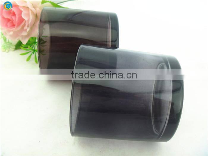 black glass candlestick