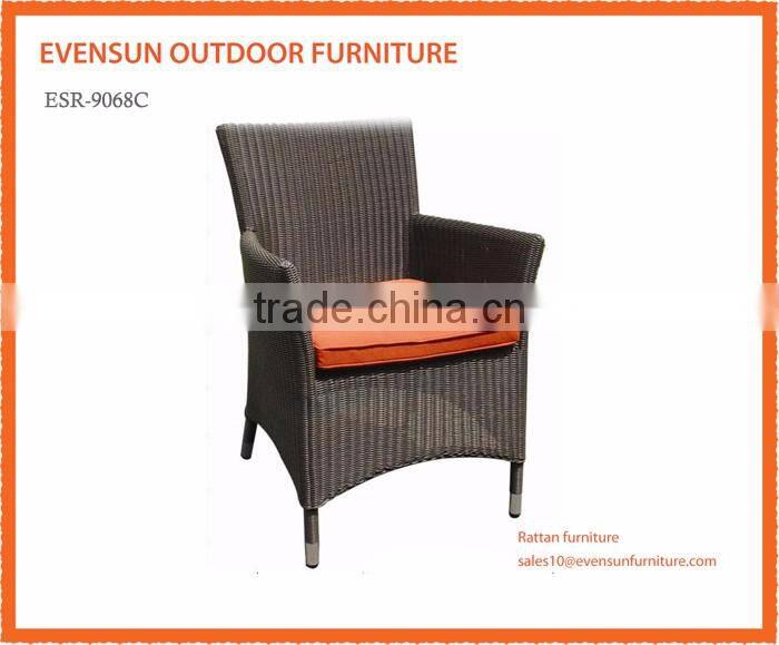 weatherproof and fireproof outdoor synthetic white rattan aluminium outdoor chair