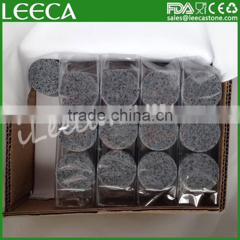 LEECA round whiskey stone /3pcs per set with opp