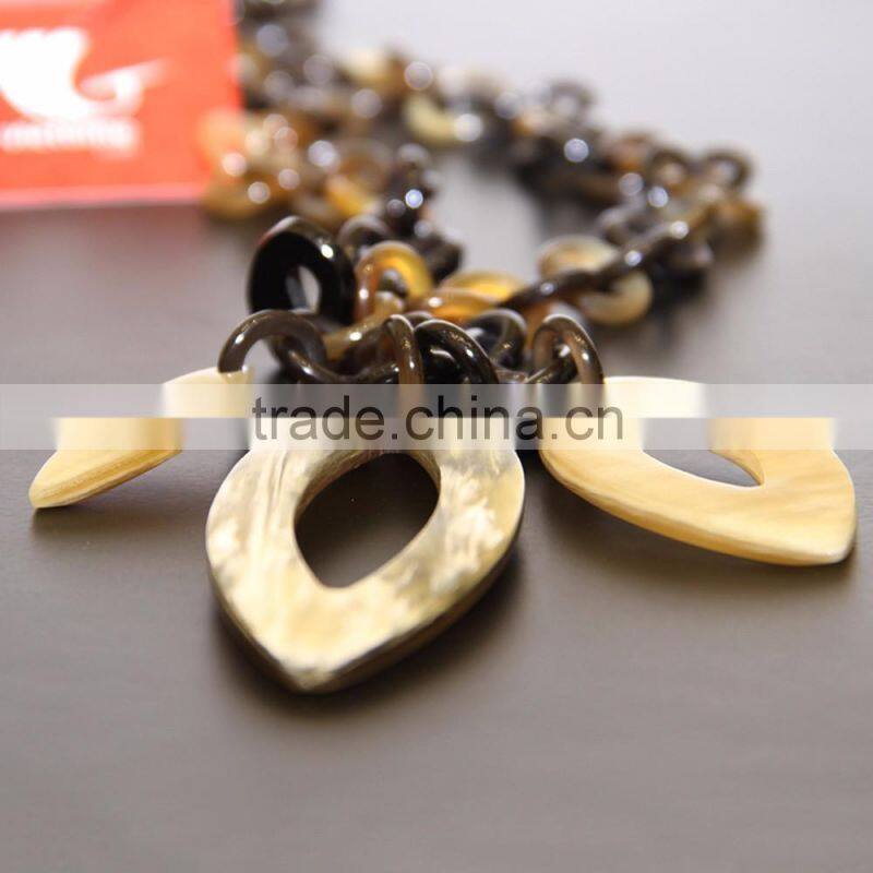 Unique jewelry horn necklace for girl