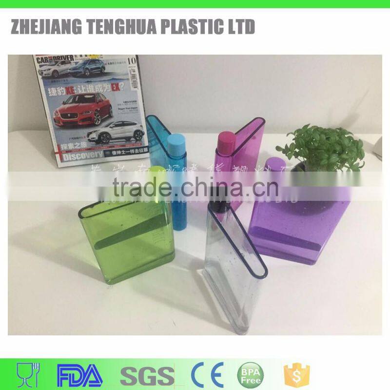 Pink Lid Plastic Baby Bottle Eco-friendly clear Baby Bottle with Straw