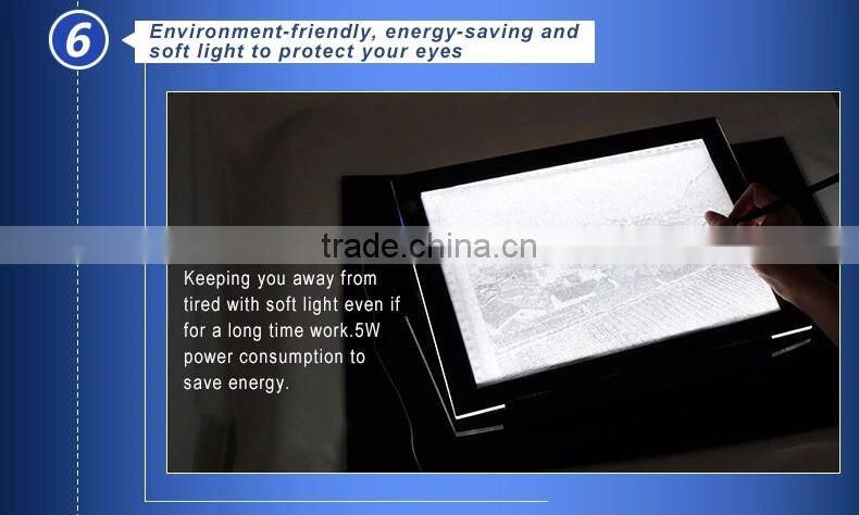 A4 Ultra-thin LED Drawing Light Panel LED Copy Board LED Tracing Light Pad For School/Teaching