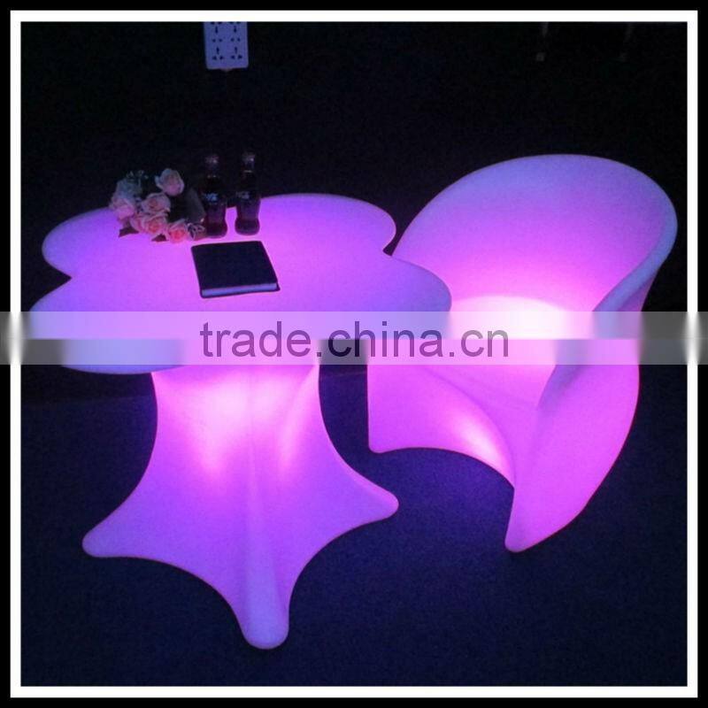 PE material durable waterproof led light chair/ colorful led bar funiture restaurants hotel used rechargeable led chair