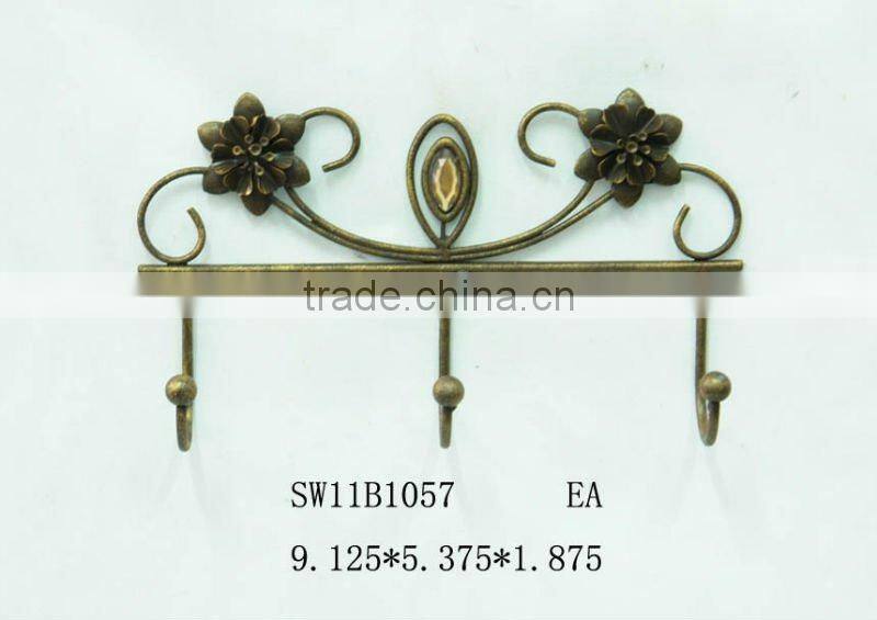 NEW style iron flower wall decoration with hook