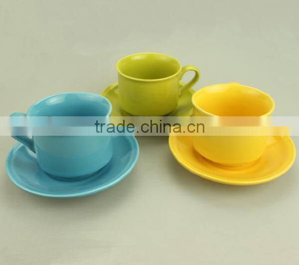BT5087 ceramic 200ml color nice promotion coffee cup and saucer