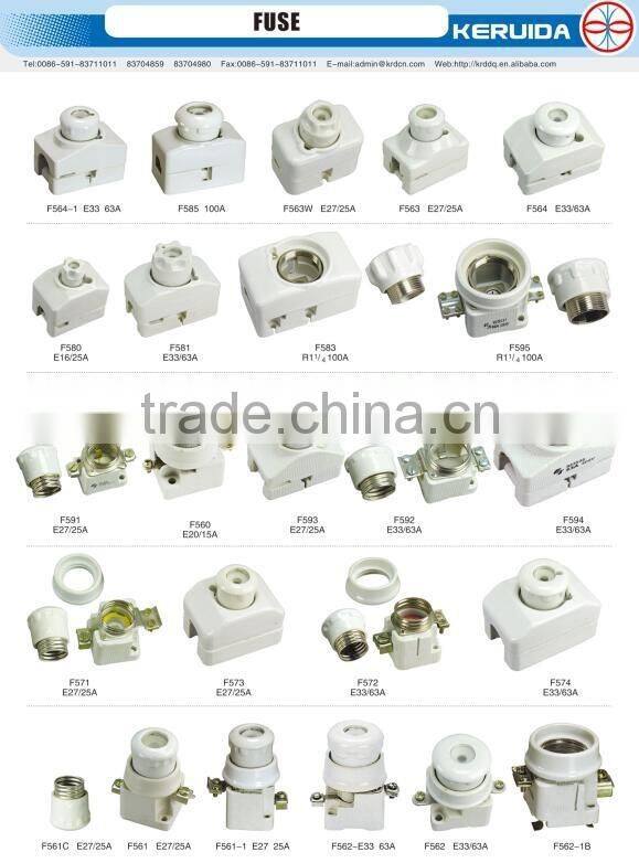E20/15A electrical screw type porcelain fuse holder