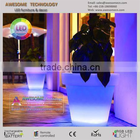 Luxury color changing LED light flower pot