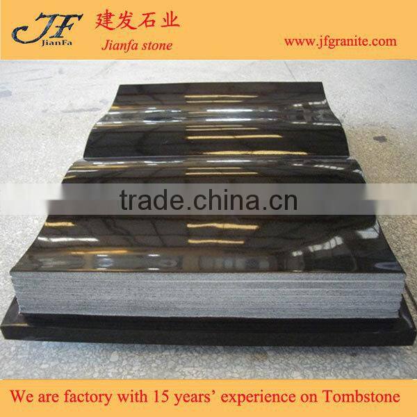Flated Chinese Shanxi Absolute Black Granite Bible Headstones