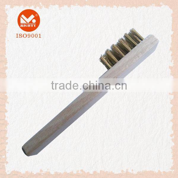 Wooden handle Brass Wire Brush