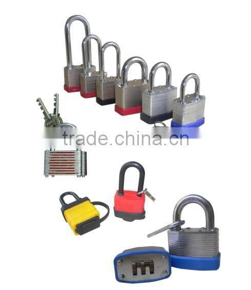 Steel laminated padlock