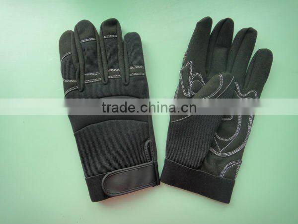 Reflective Leather Safety Police Gloves ZMR665