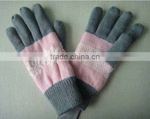 Black Women Outdoor Winter Acrylic Warm GLoves ZMR619