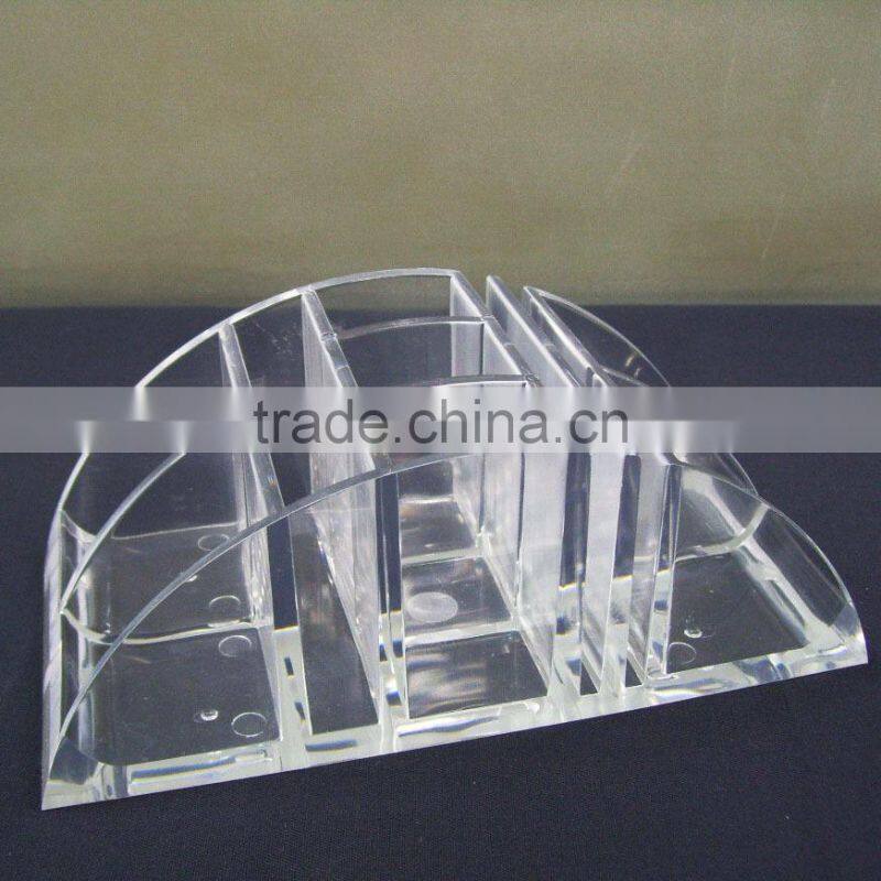 Transparent clear multifunction plastic desk organizer