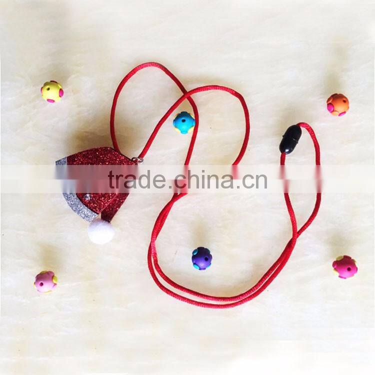 Blinking plastic Christmas flash led light necklace for kids
