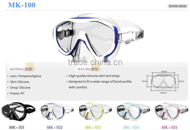 Scuba diving set of diving mask & snorkel & Fins(FN100+MK100+SK900)