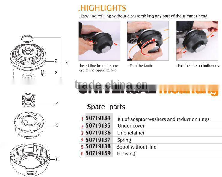 gasoline grass trimmer universal nylon grass cutting head