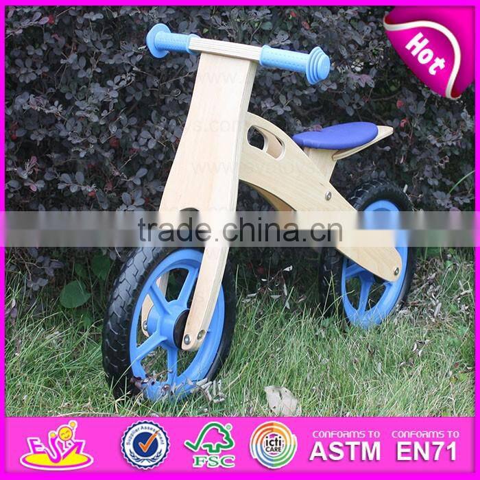 2016 high quality wooden kids bike ride toy, top fashon wooden kids bike ride toy W16C150