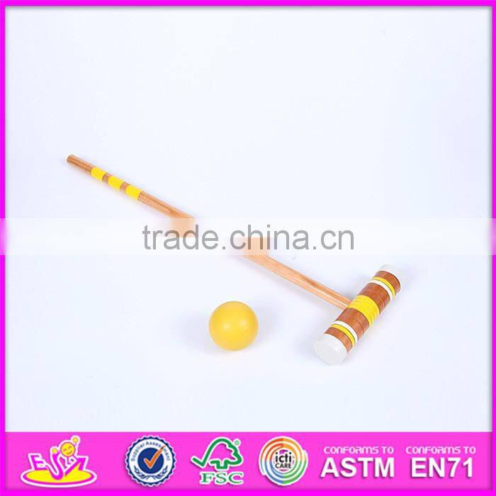 2016 wholesale outdoor children wooden 6-player croquet W01A167