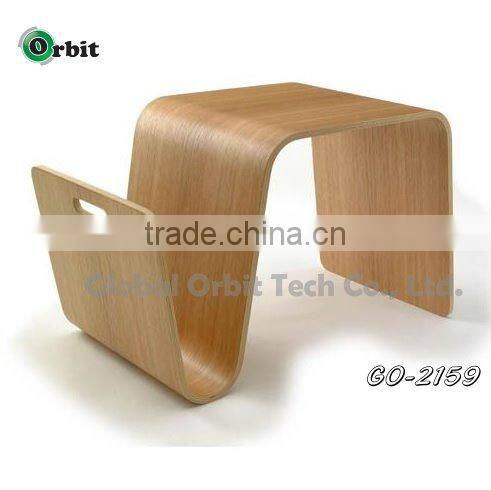 Modern design wooden tea table, living room furniture side table with shelf