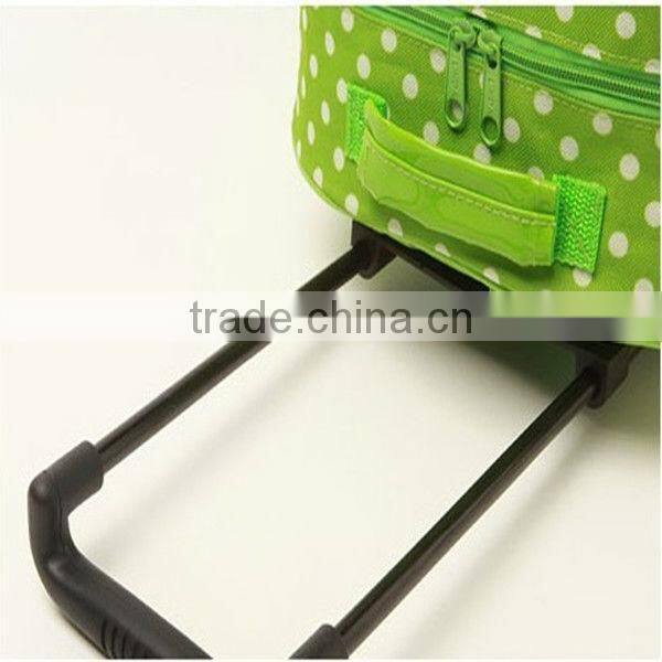 600D polyester kids school bag with wheels