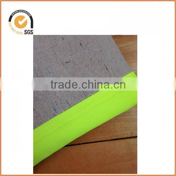 Leather and cotton canvas zipper pouch By Chiqun Donggaun CQ-H01059