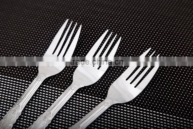 Hot selling stainless steel fork and spoon set from Yiwu factory
