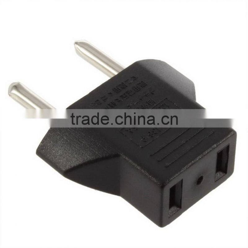 1Pcs Universal Travel US or EU to EU AC Plug Adapter Converter USA to Euro Europe Wall Power Charge Outlet Sockets