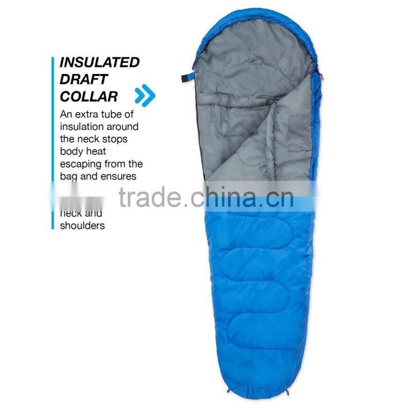 Outdoor Walking Hiking Warm Light weight Professional Mummy Sleeping Bag For Adult With Carry Bag